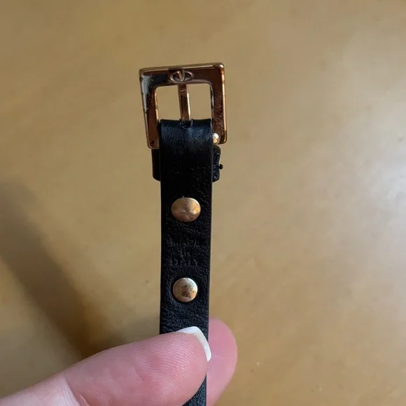 Valentino Garavani Black and Gold Studded Bracelet - Picture 3 of 4